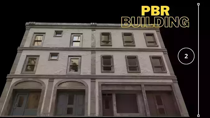 Building PBR 02 -Low-poly 3D model- old town collection 3D model