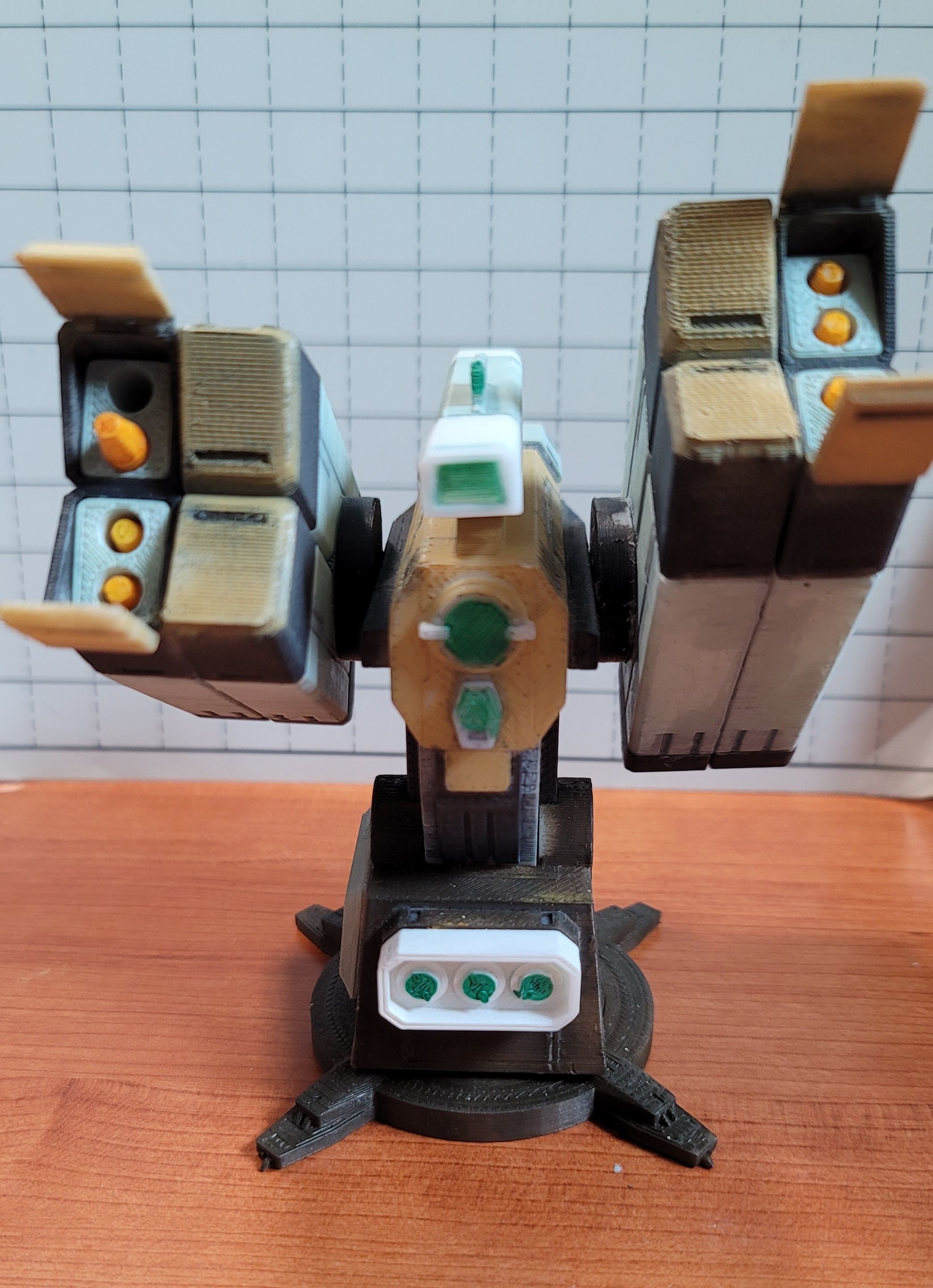 -MHW03C- Mecha Anti-spacecraft missile launcer turret 3D print model_19