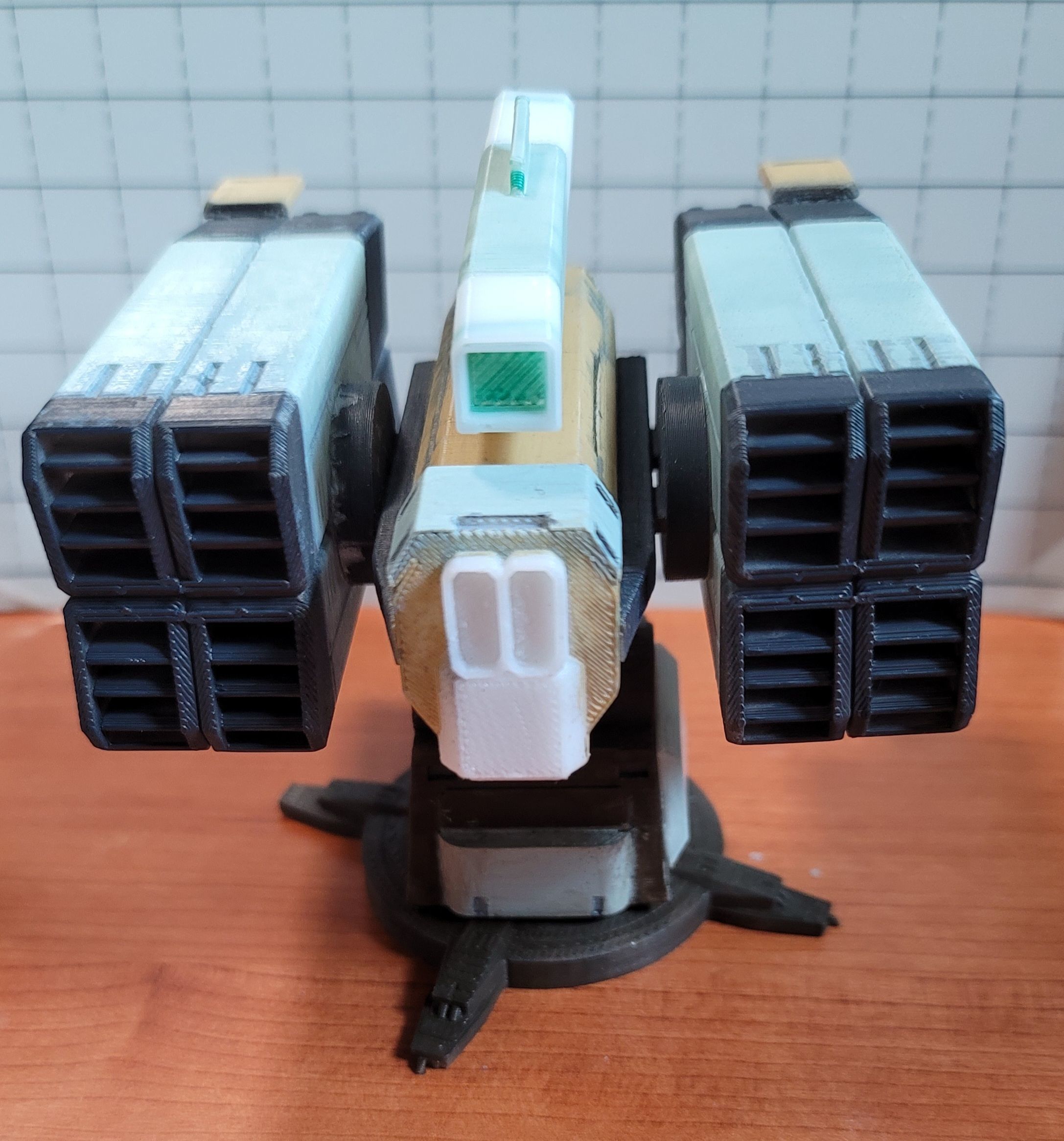 -MHW03C- Mecha Anti-spacecraft missile launcer turret 3D print model_18