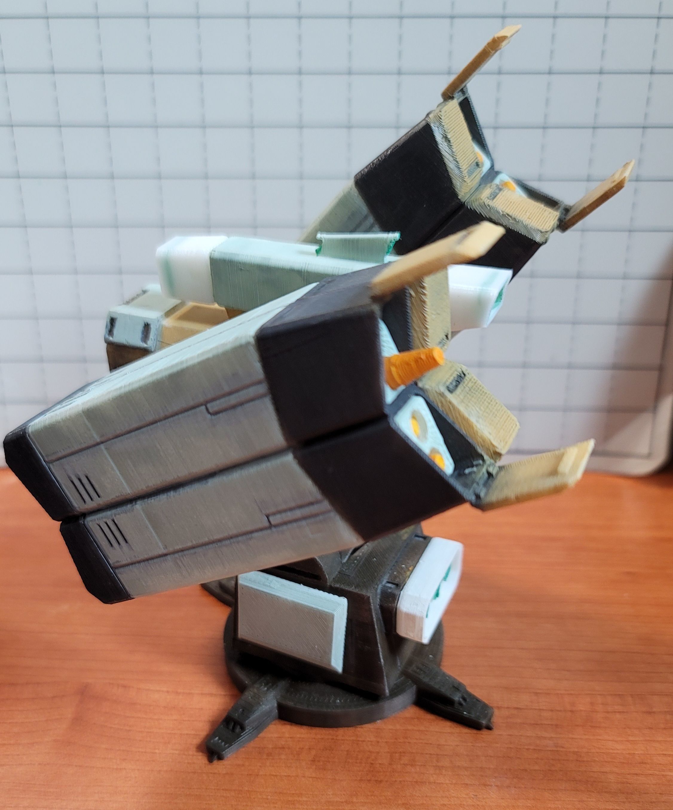 -MHW03C- Mecha Anti-spacecraft missile launcer turret 3D print model_16