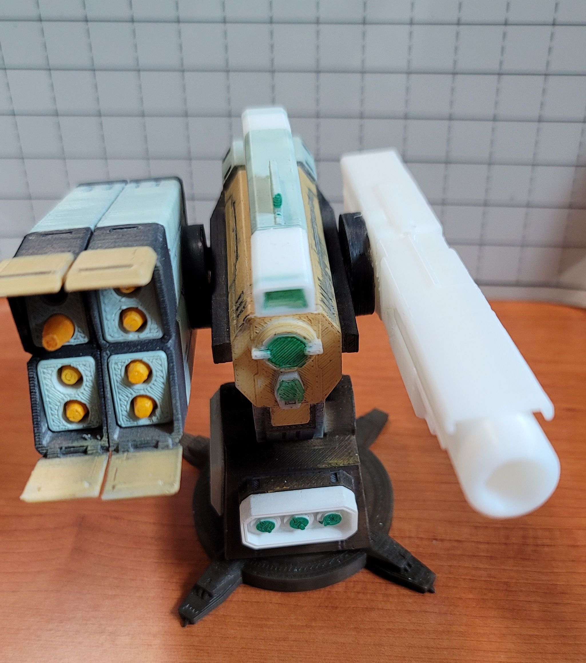 -MHW03C- Mecha Anti-spacecraft missile launcer turret 3D print model_17