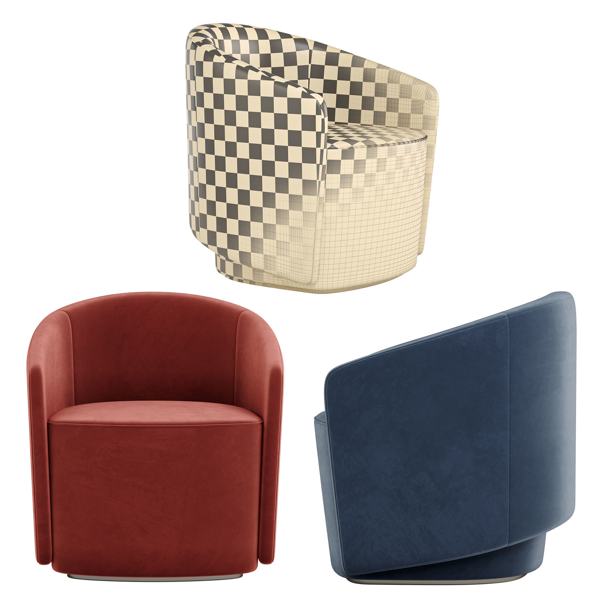 Padova u armchair by Parla design 3D model_4