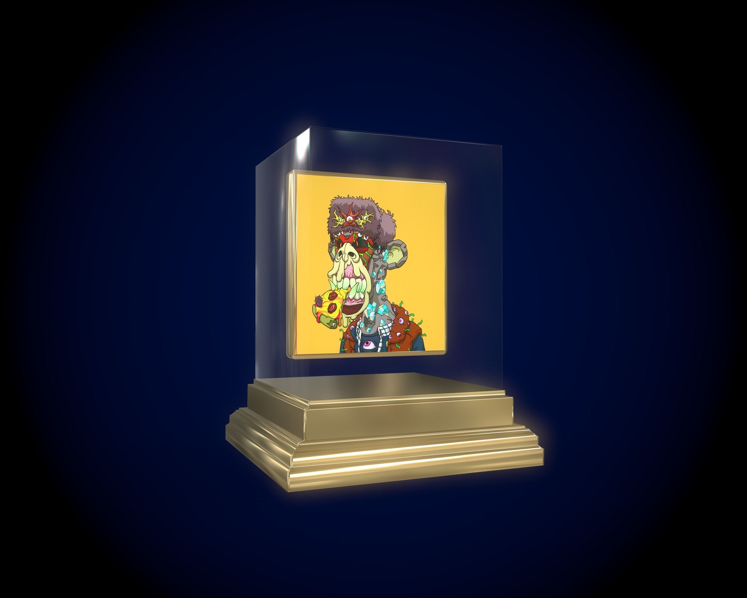 Mutant Ape 26 Gold Club Low-poly 3D model_6