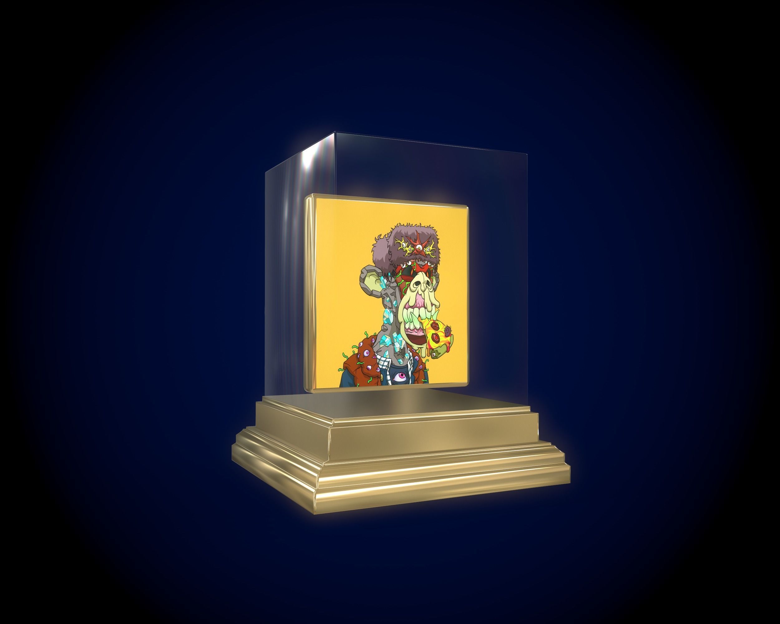 Mutant Ape 26 Gold Club Low-poly 3D model_9