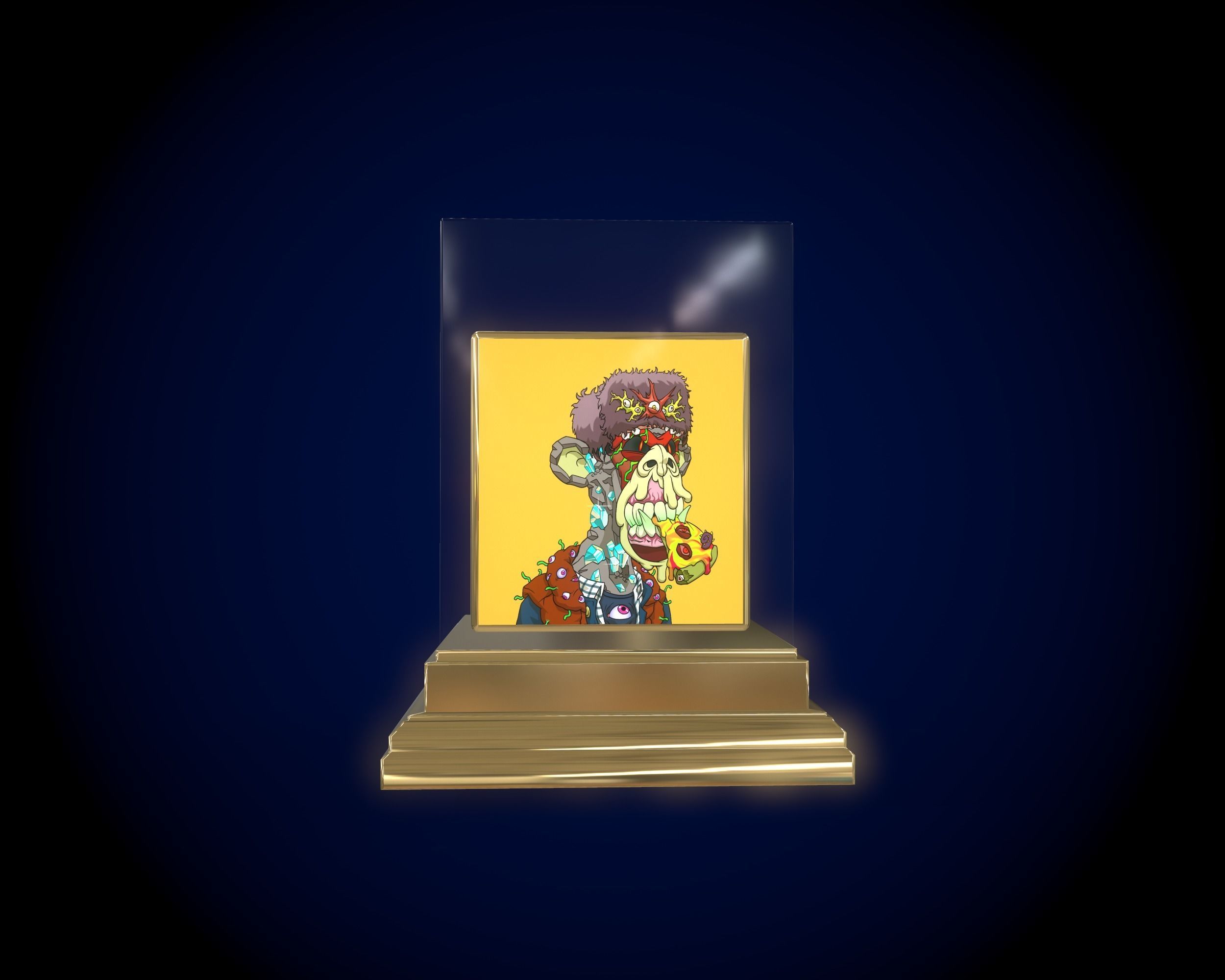 Mutant Ape 26 Gold Club Low-poly 3D model_5