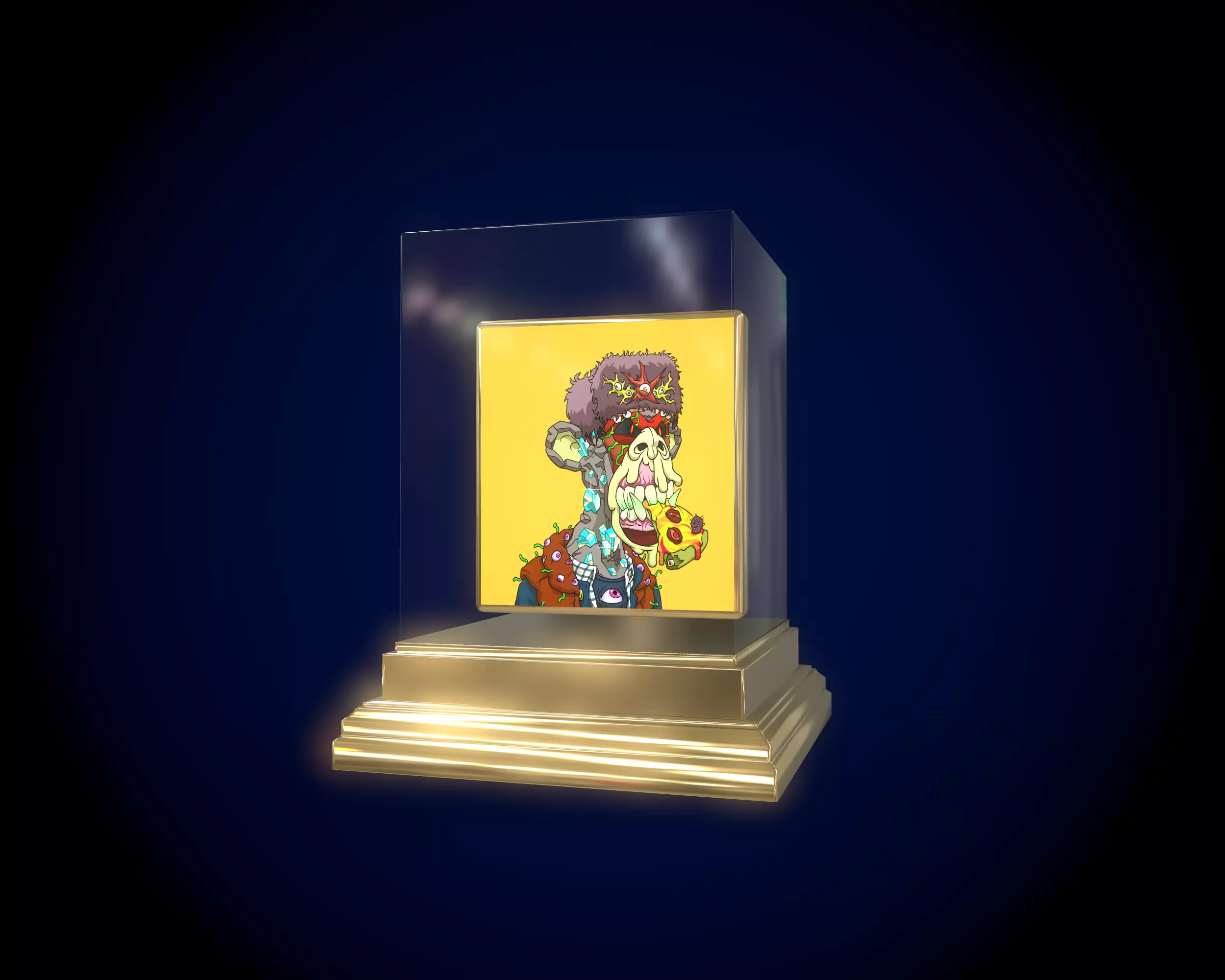 Mutant Ape 26 Gold Club Low-poly 3D model_0