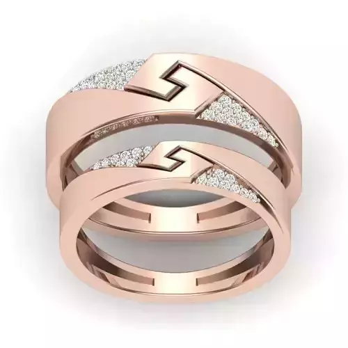 Couple Band Ring 3D print model