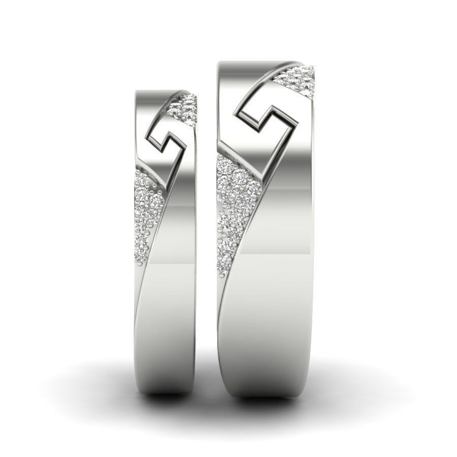 Couple Band Ring 3D print model_8