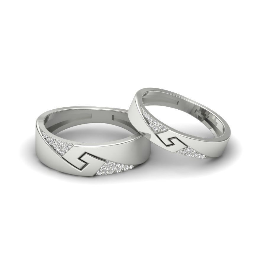 Couple Band Ring 3D print model_11