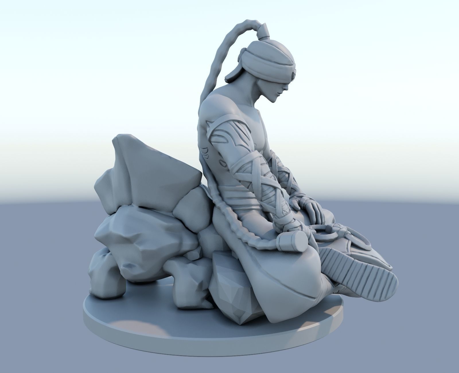 lee sin League of Legends 3D print model 3D print model_4