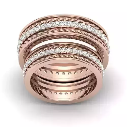 Couple Band Ring 3D print model