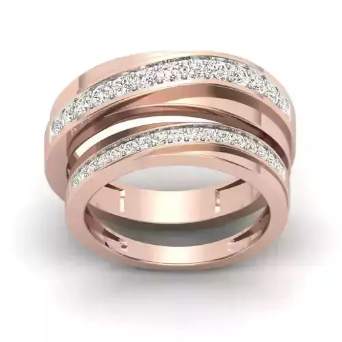 Couple Band Ring  3D print model