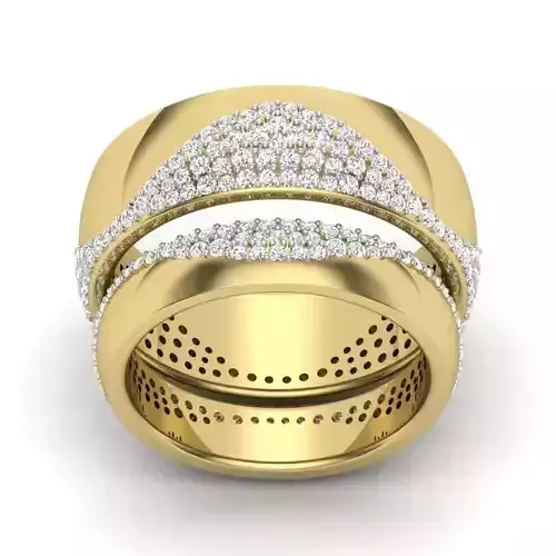 Wedding band promise rings 3D print model
