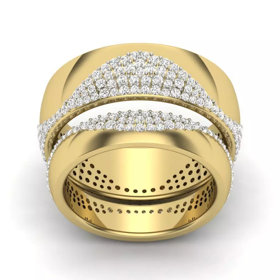 Wedding band promise rings 3D print model
