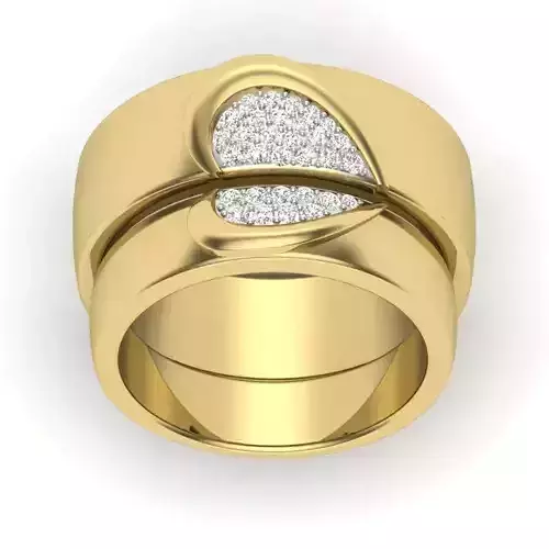 Wedding band promise Heart rings