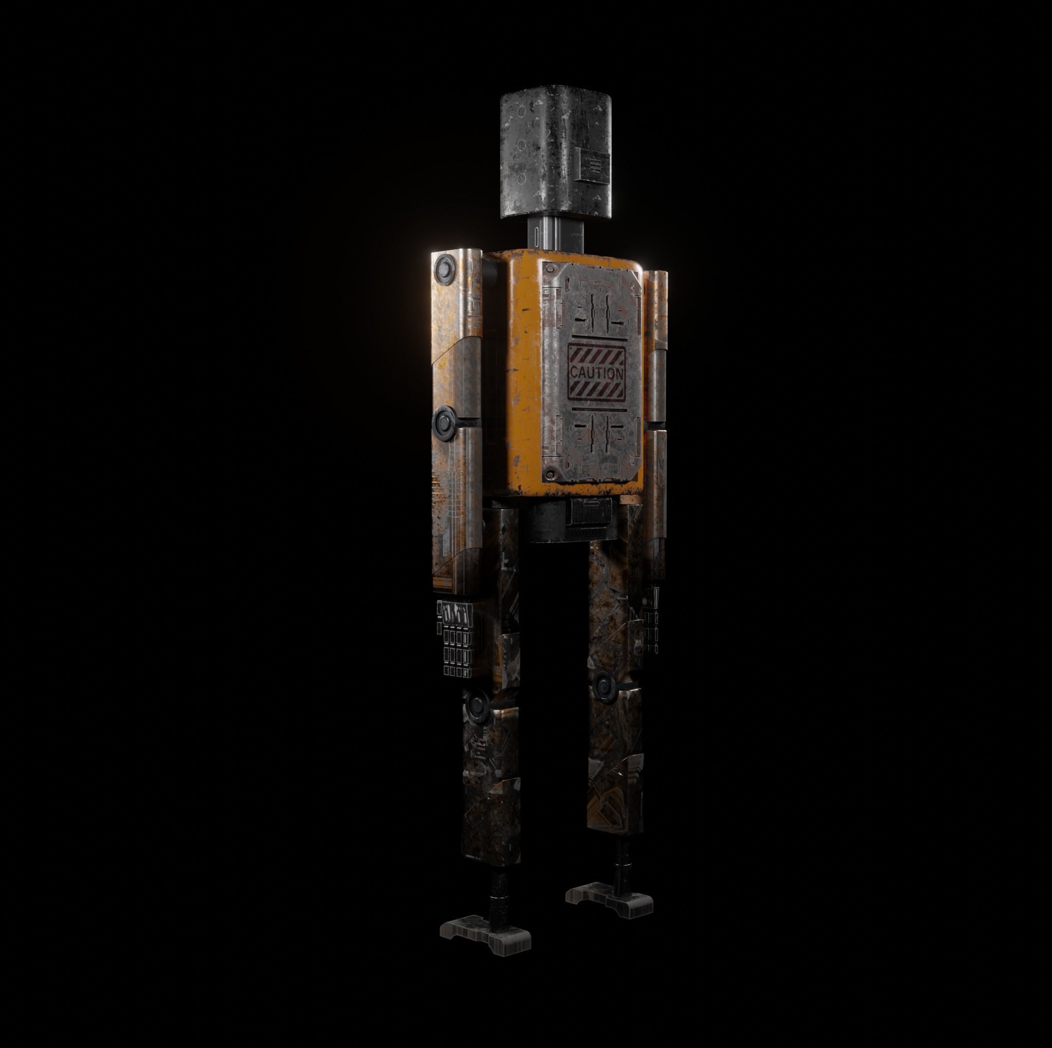 ROBOT DROID Low-poly 3D model_1