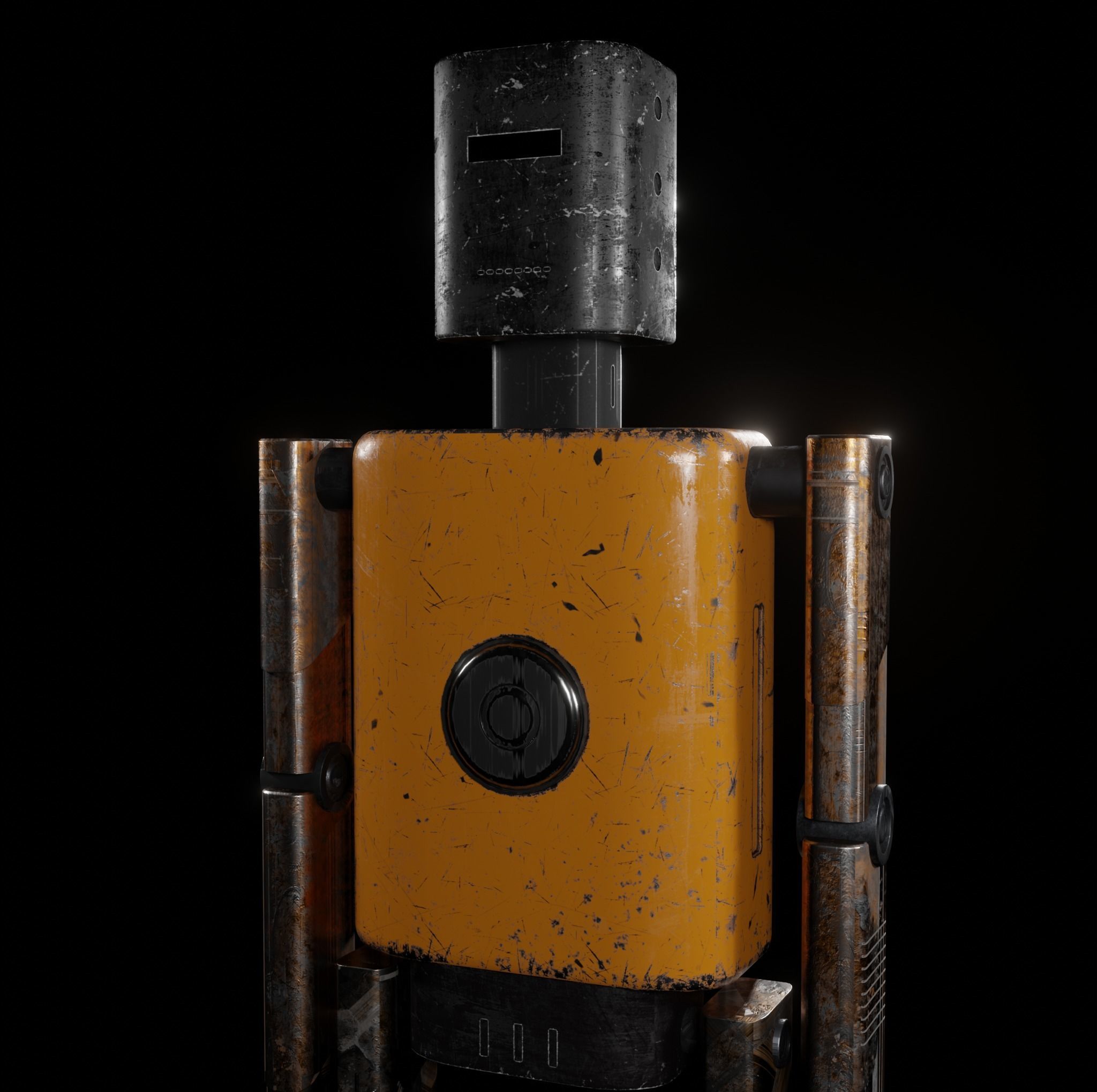 ROBOT DROID Low-poly 3D model_5