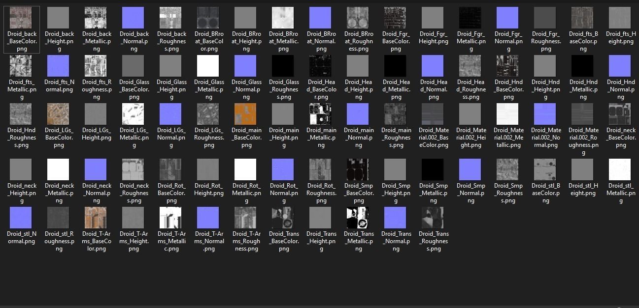 ROBOT DROID Low-poly 3D model_8