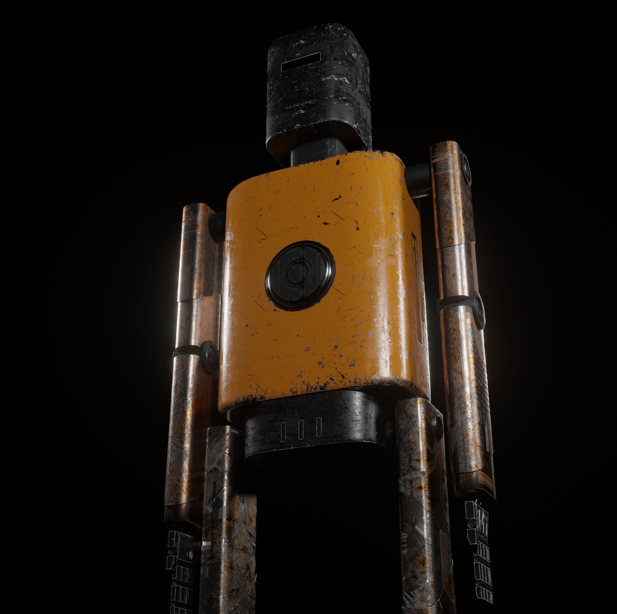 ROBOT DROID Low-poly 3D model_6