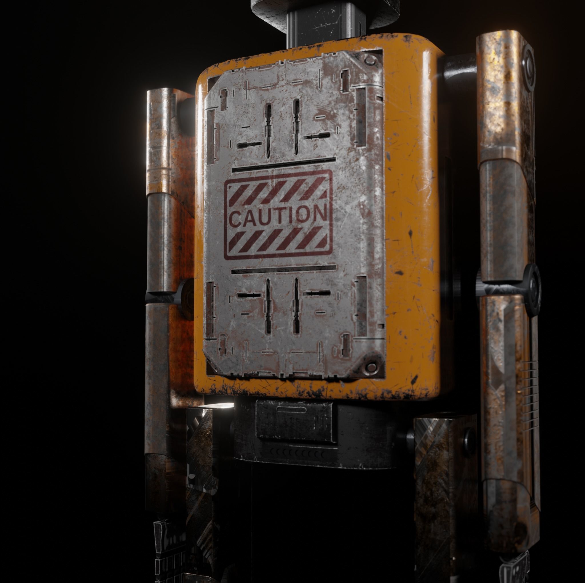 ROBOT DROID Low-poly 3D model_4