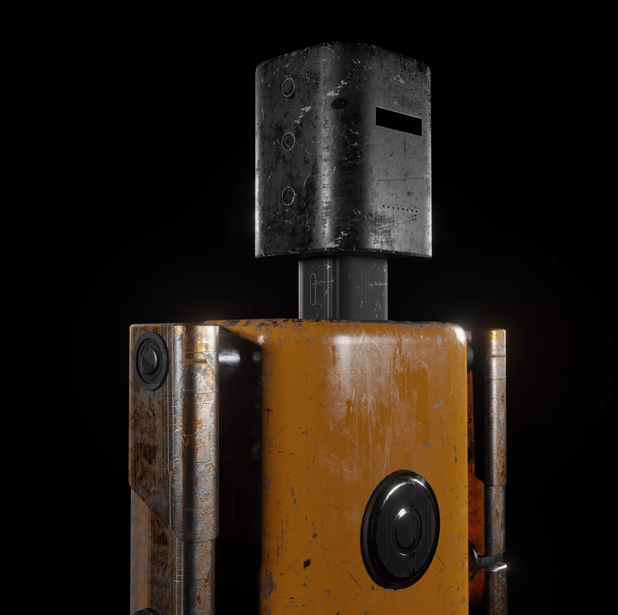 ROBOT DROID Low-poly 3D model_0