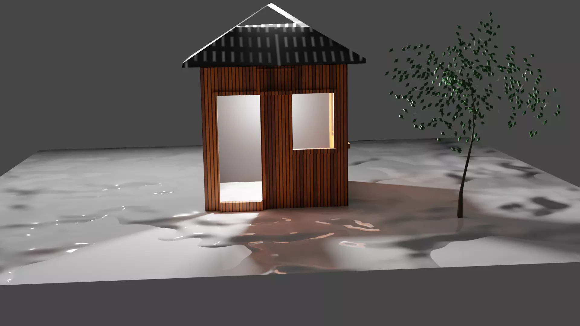 cartoon home 3D model