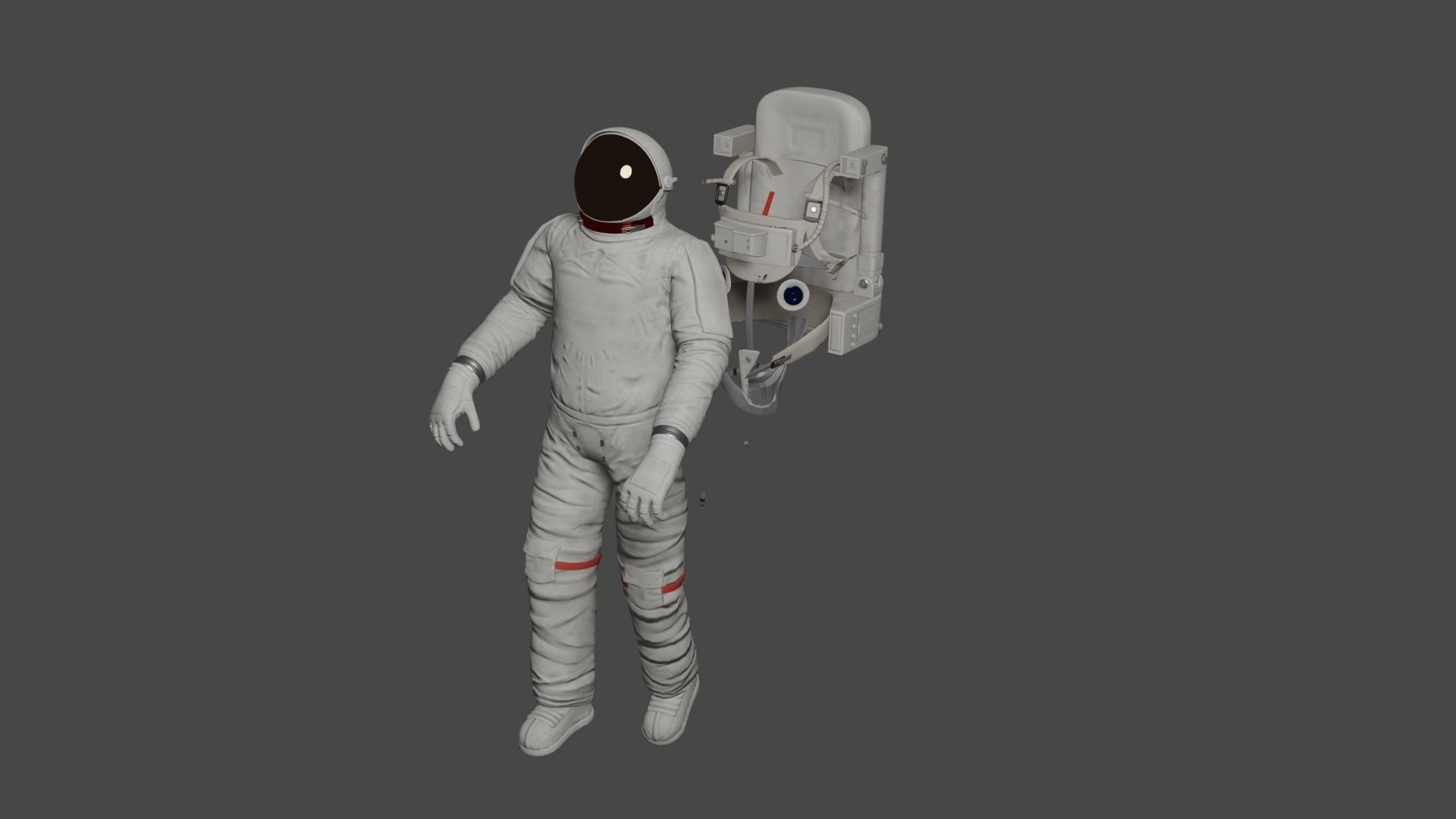 Astronaut in space suit 3D model_4