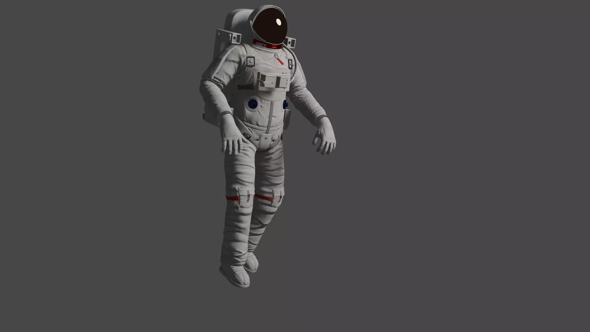 Astronaut in space suit 3D model_0