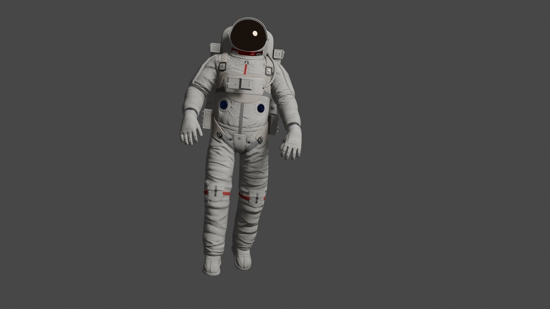 Astronaut in space suit 3D model_1