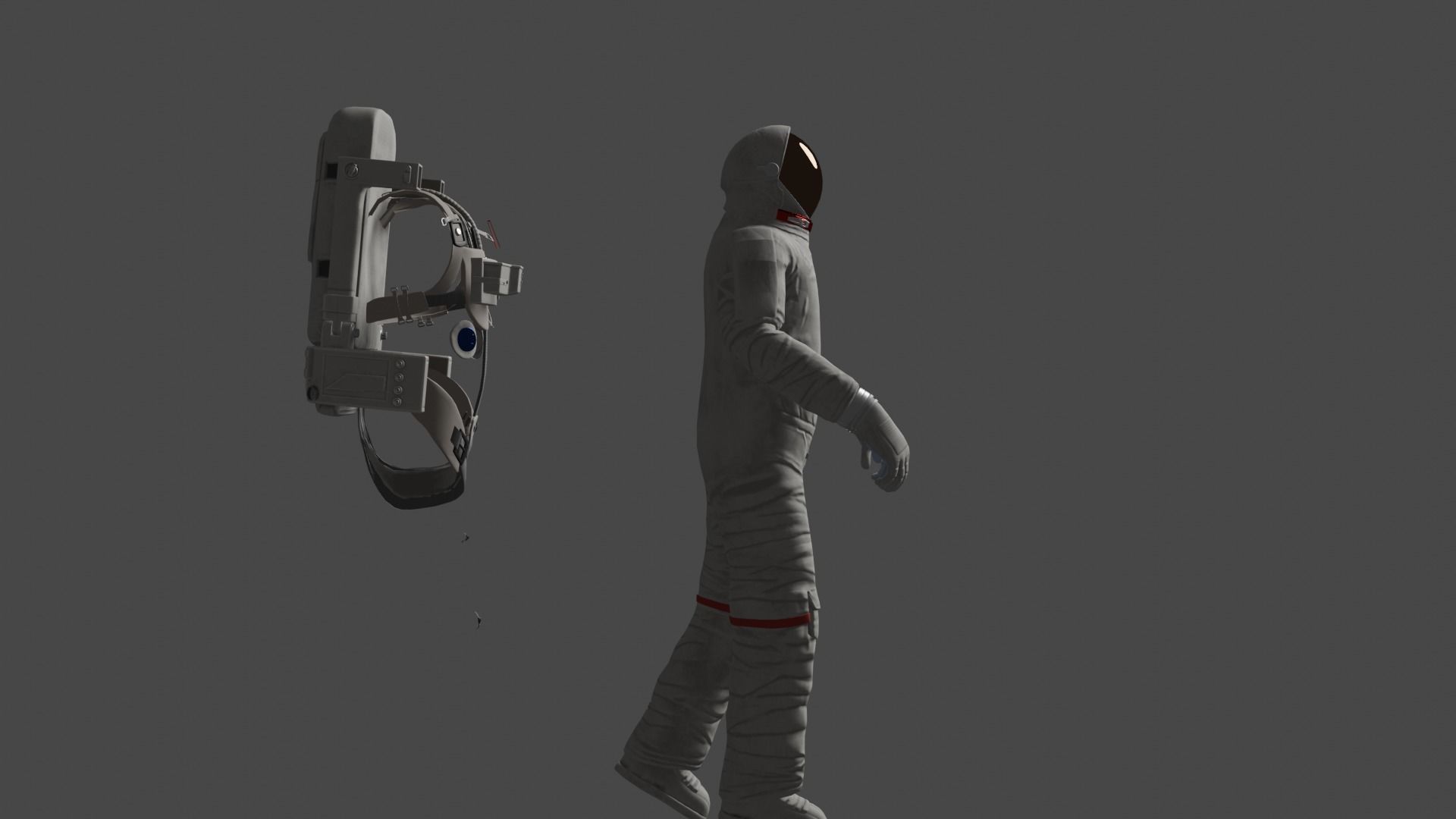 Astronaut in space suit 3D model_3