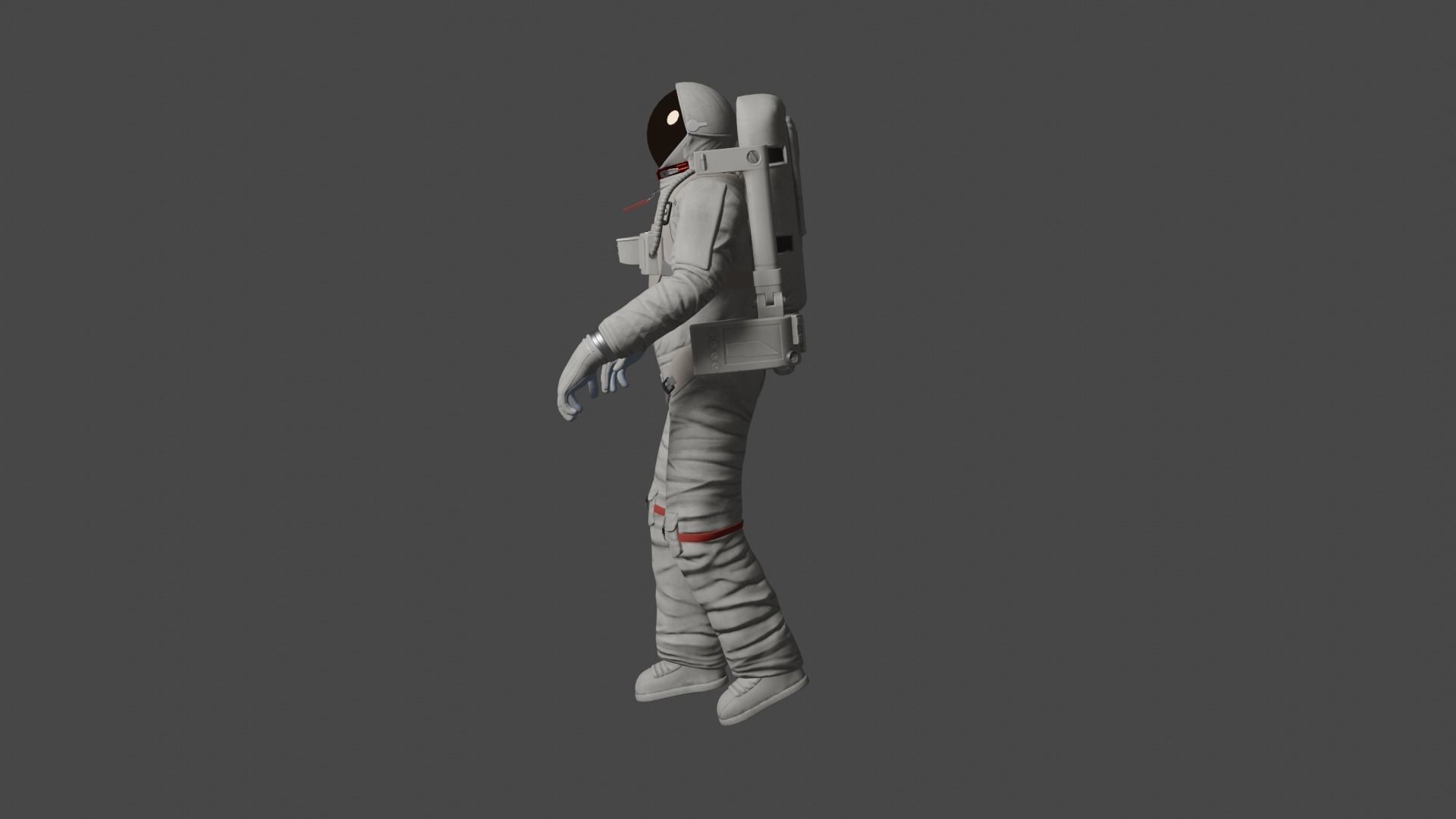 Astronaut in space suit 3D model_2