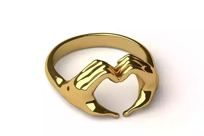 Heart Shape Hand Ring R 101