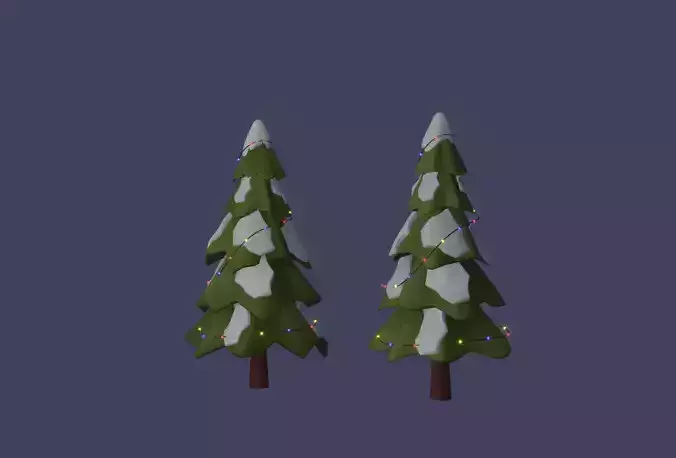 Trees covered in snow