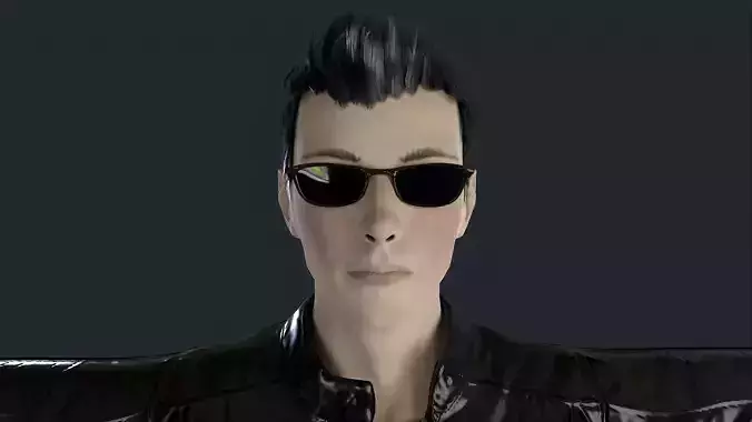 Agent Jz Game Ready Low-poly 3D model