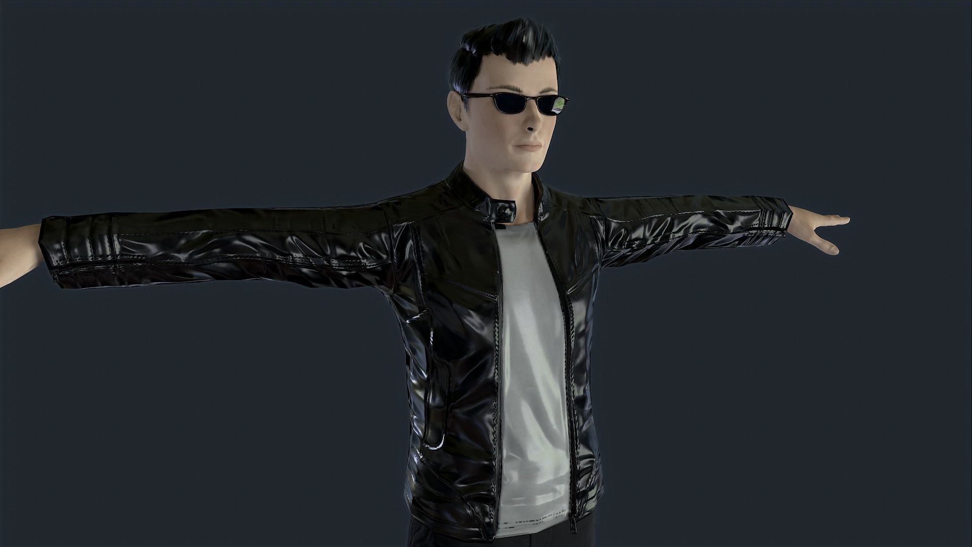 Agent Jz Game Ready Low-poly 3D model_5