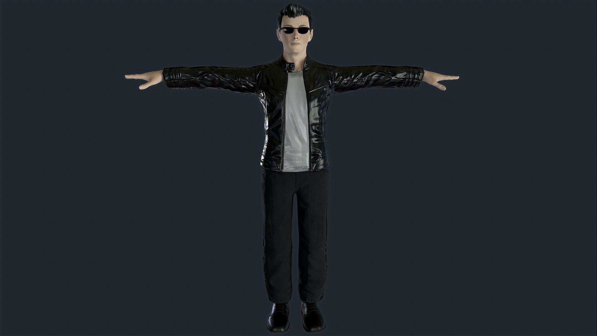 Agent Jz Game Ready Low-poly 3D model_9