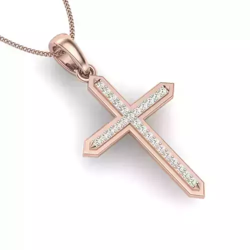 Cross Pendant 3dm render detail  3D print model