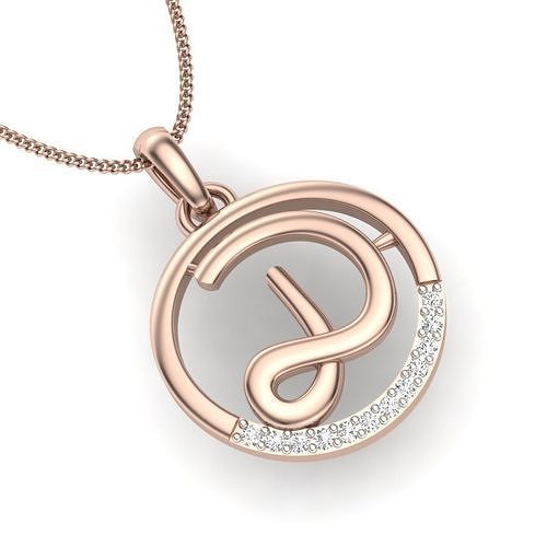 solitaire engagement women D pendant 3dm render detail  3D print model