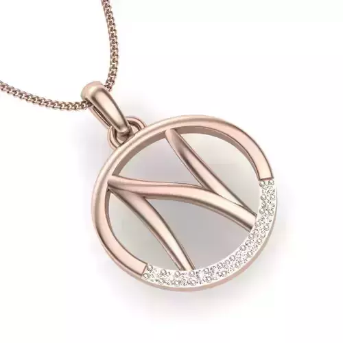 Alphabet N pendant  3D print model
