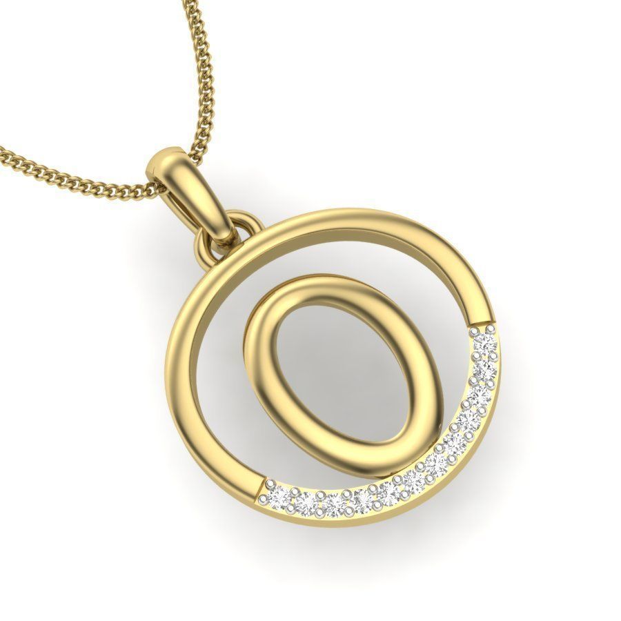 Women O Pendant 3D print model 3D print model_1