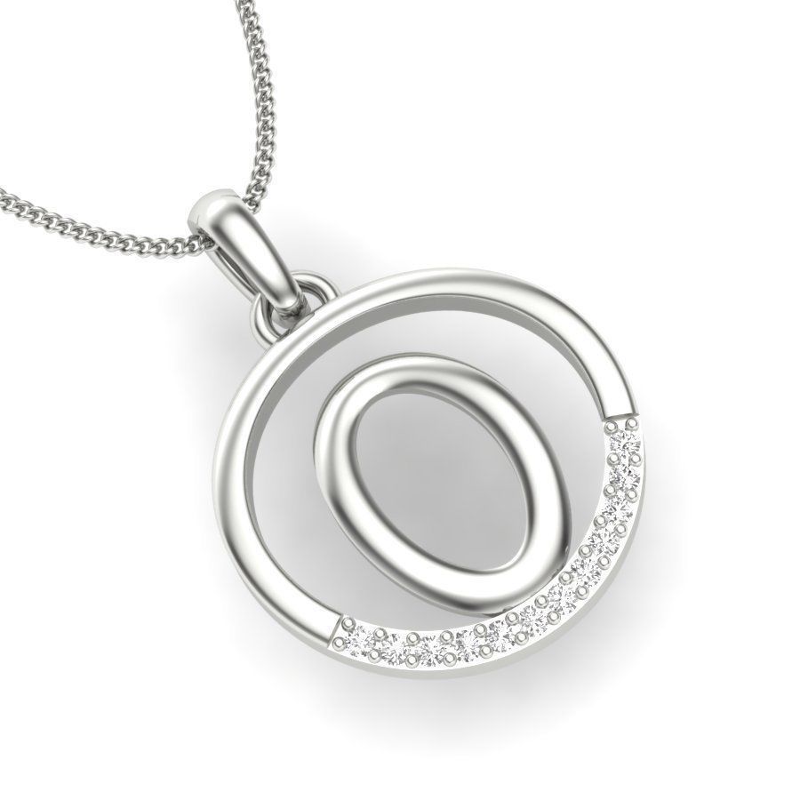 Women O Pendant 3D print model 3D print model_6