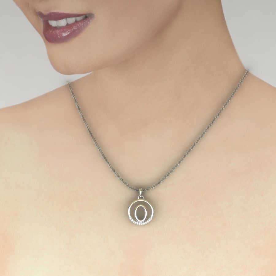 Women O Pendant 3D print model 3D print model_15