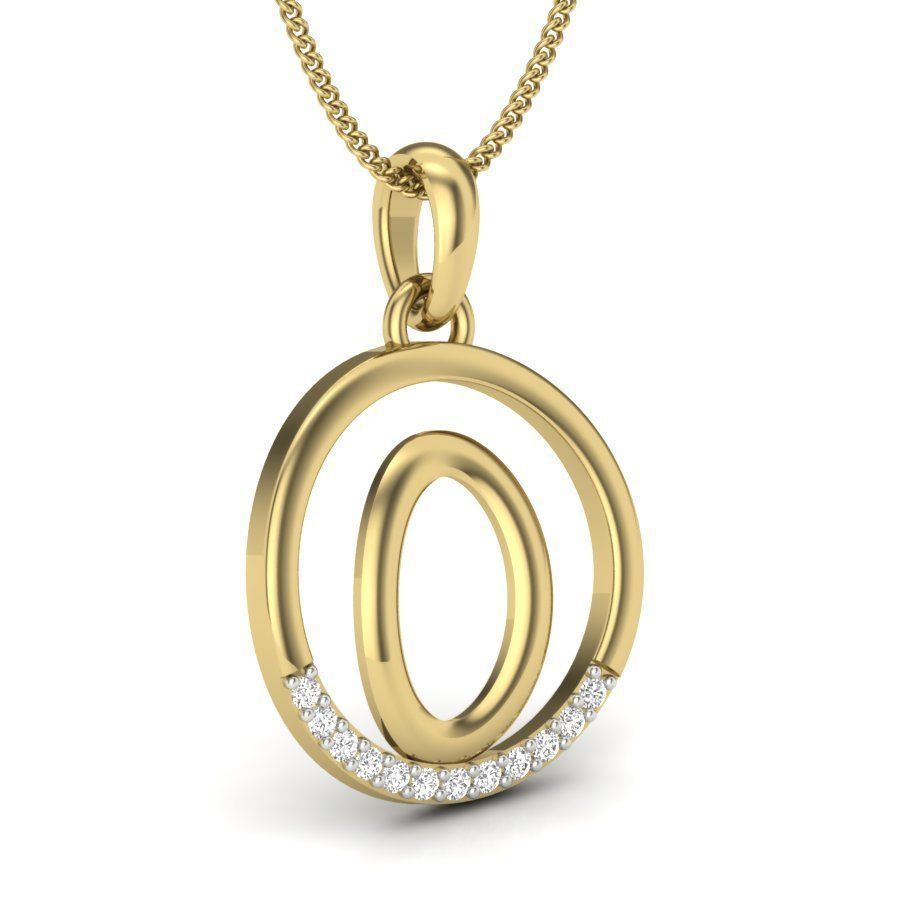 Women O Pendant 3D print model 3D print model_3