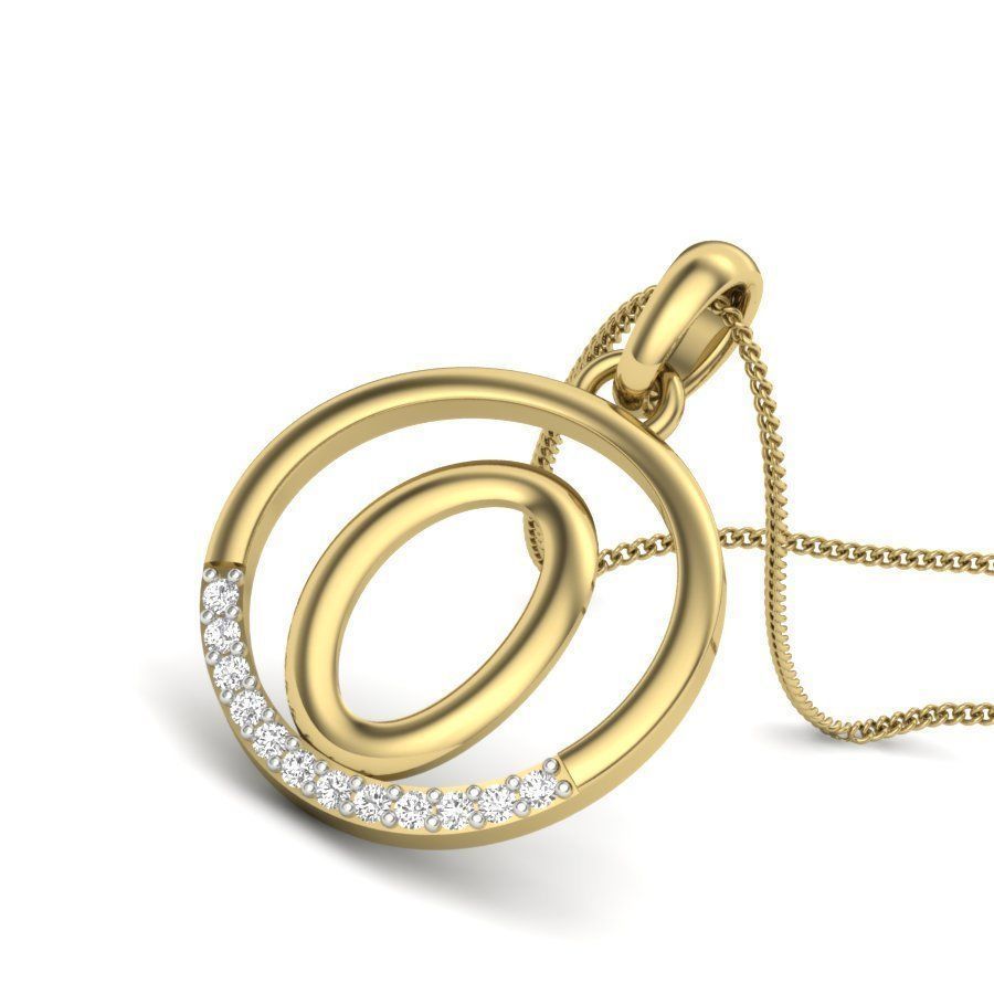 Women O Pendant 3D print model 3D print model_4