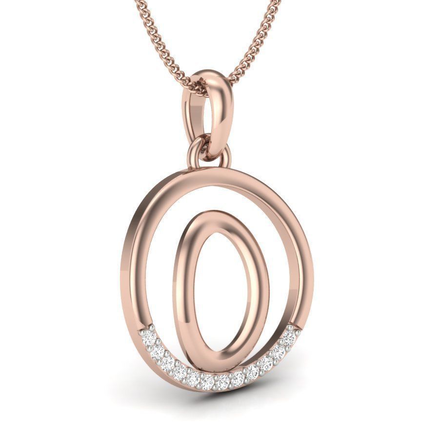 Women O Pendant 3D print model 3D print model_12