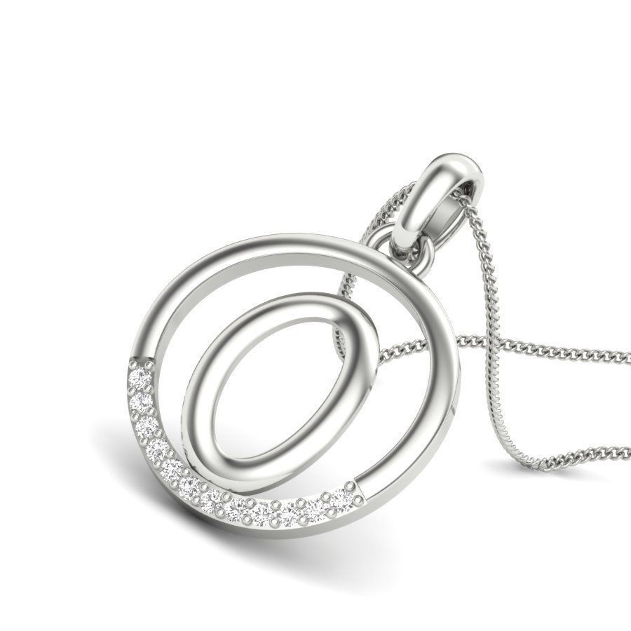 Women O Pendant 3D print model 3D print model_9