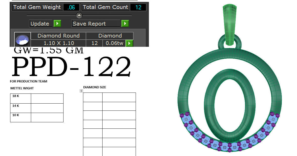 Women O Pendant 3D print model 3D print model_18