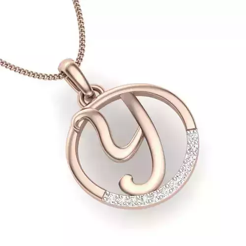 solitaire women Y pendant 