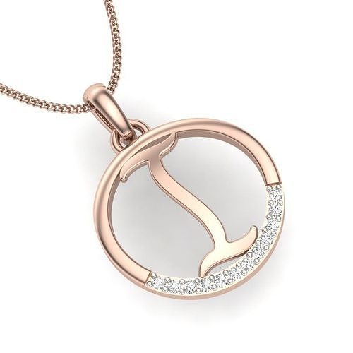 engagement women I pendant 3dm render detail  3D print model