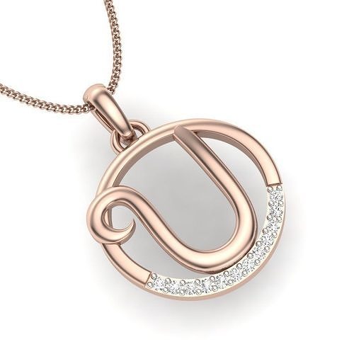 wedding women U pendant 3dm render detail  3D print model